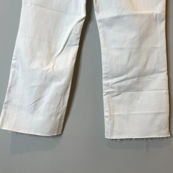 J.Crew Factory Curvy Mid Rise Flare Crop Jean Signature Stretch CG434 White P28 - Picture 13 of 16